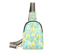 Ksajwzf Summer Yellow Lemon Pattern Small Sling Bag,Fanny Packs Crossbody Bags Gifts for Women, Fashion Waist Packs Chest Bag Purse for Women