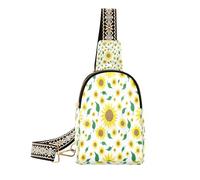 Ksajwzf Sunflower Yellow Summer Small Sling Bag,Fanny Packs Crossbody Bags Gifts for Women, Fashion Waist Packs Chest Bag Purse for Women
