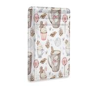 Ksajwzf Thin Leather Credit Card Holder and Money Clip Christmas Cupcakes Candy Wallet RFID Blocking for Women & Men Xmas