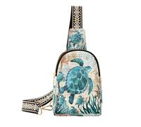 Ksajwzf Vintage Turtle Starfish Small Sling Bag,Fanny Packs Crossbody Bags Gifts for Women, Fashion Waist Packs Chest Bag Purse for Women