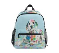 Ksajwzf Watercolor Dalmatian Puppy Toddlers Backpack Kids Bookbag for Girls Boys 3-8 Years Preschool Kindergarten Backpack Daypack