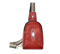 Ksajwzf White Spider Small Sling Bag,Fanny Packs Crossbody Bags Gifts for Women, Fashion Waist Packs Chest Bag Purse for Women