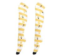 Ksajwzf Women Girls High Thigh Socks Cartoons Bee Over Knee Thin Tights Long Stocking Yellow White Stripe
