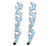 Ksajwzf Women Girls High Thigh Socks Cute Penguin Over Knee Thin Tights Long Stocking Animal Polka Dot