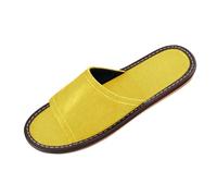 Ksajwzf Yellow Paper Texture Slippers for Women Men, Yellow Summer Womens Open Toe Travel House Slippers
