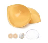 KSang Double Sided Sticky Bra Inserts, Bra Pads Inserts Push Up for Boob Lift, Adhesive Waterproof Sticky on Bra for Bathing Suit Bikini Sport Bra - B/C Cups