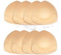 KSang Waterproof Bathing Suit Cups Inserts - Swimsuit Pads Insert Push up for Women, 4 Pairs Sewn-Edge Bikini Padding Insert - C/D