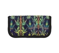 KSANNNS A Puff in Time Weed Marijuana Printed Canvas Pencil Case, Durable Learning and Cosmetic Pencil Case