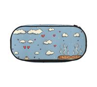 KSANNNS A Steaming Cup Durable 300d Oxford Pencil Case Printed, Sturdy and Suitable for Daily Use