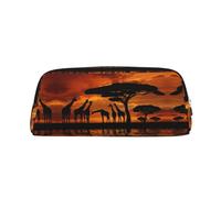 KSANNNS Africa Giraffe Majestic Tree Printed Simple Portable Stationery Bag, Light and Spacious School Office Stationery Storage Box