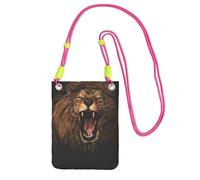 KSANNNS Angry Roaring Lion Compact And Lightweight Printed Messenger Bag Is Suitable For Daily Travel, Commuting And Shopping