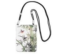 KSANNNS Bamboo Bird Pattern Compact And Lightweight Printed Messenger Bag Is Suitable For Daily Travel, Commuting And Shopping