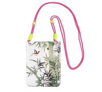 KSANNNS Bamboo Bird Pattern Compact And Lightweight Printed Messenger Bag Is Suitable For Daily Travel, Commuting And Shopping