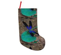 KSANNNS Black And Blue Dragonfly Printed Holiday Christmas Socks, Creating A Joyful Christmas