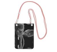 KSANNNS Black And White Two Elephants Compact And Lightweight Printed Messenger Bag Is Suitable For Daily Travel, Commuting And Shopping