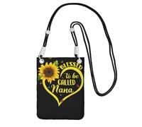 KSANNNS Blessed To Be Called Nana Sunflower Compact And Lightweight Printed Messenger Bag Is Suitable For Daily Travel, Commuting And Shopping