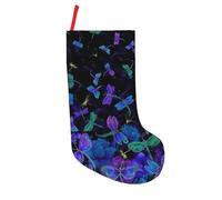 KSANNNS Blue Dragonfly Printed Holiday Christmas Socks, Creating A Joyful Christmas