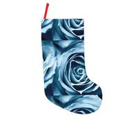 KSANNNS Blue Rose Printed Holiday Christmas Socks, Creating A Joyful Christmas
