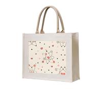 KSANNNS Cartoon Atom Model Reusable Printed Canvas Tote Bag, Suitable For Daily Use And Special Occasions