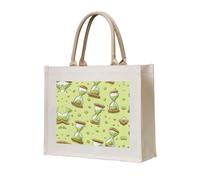 KSANNNS Cartoon Hourglass Reusable Printed Canvas Tote Bag, Suitable For Daily Use And Special Occasions