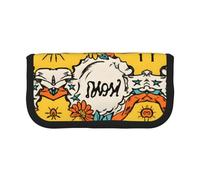 KSANNNS Cartoon Trophy Ribbon Printed Canvas Pencil Case, Durable Learning and Cosmetic Pencil Case