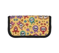 KSANNNS Cartoon Trophy Ribbon Printed Canvas Pencil Case, Durable Learning and Cosmetic Pencil Case