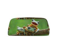KSANNNS Cute Frogs Printed Simple Portable Stationery Bag, Light and Spacious School Office Stationery Storage Box