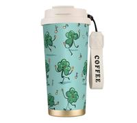 KSANNNS Dancing Musical Notes Printed 316 Stainless Steel Coffee Cup 17 Oz Vacuum Insulation Travel Cup, Conical Design, Comfortable Grip.