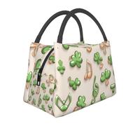 KSANNNS Dancing Musical Notes Printed Portable High-Capacity Insulated and Refrigerated Lunch Handbag