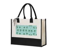 KSANNNS Dancing Musical Notes Printed Reusable Canvas Gift Shopping Bag, Sturdy And Durable