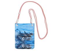 KSANNNS Dolphin Family Compact And Lightweight Printed Messenger Bag Is Suitable For Daily Travel, Commuting And Shopping
