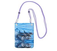 KSANNNS Dolphin Family Compact And Lightweight Printed Messenger Bag Is Suitable For Daily Travel, Commuting And Shopping