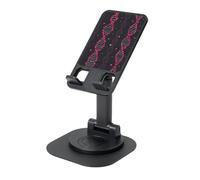 KSANNNS Double Helix Printed Circular Bottom Rotating Phone Holder, Foldable And Portable, Black And White