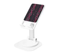 KSANNNS Double Helix Printed Circular Bottom Rotating Phone Holder, Foldable And Portable, Black And White
