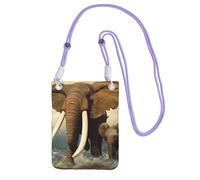 KSANNNS Elephants And Baby Elephants By The Sea Compact And Lightweight Printed Messenger Bag Is Suitable For Daily Travel, Commuting And Shopping