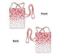 KSANNNS Falling Red Hearts Compact And Lightweight Printed Messenger Bag Is Suitable For Daily Travel, Commuting And Shopping