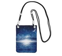 KSANNNS Falling Star Moon Compact And Lightweight Printed Messenger Bag Is Suitable For Daily Travel, Commuting And Shopping