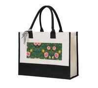 KSANNNS Fig Printed Reusable Canvas Gift Shopping Bag, Sturdy And Durable