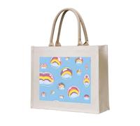 KSANNNS Floating Soap Bubble Reusable Printed Canvas Tote Bag, Suitable For Daily Use And Special Occasions