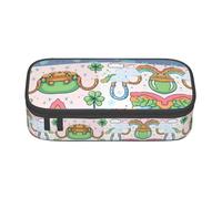 KSANNNS Four Lucky Charms Printed Multifunctional Stationery Box, Ideal for School, Work, and Travel
