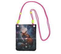KSANNNS Fox On The Galaxy Compact And Lightweight Printed Messenger Bag Is Suitable For Daily Travel, Commuting And Shopping