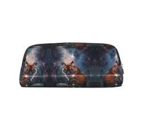 KSANNNS Fox On The Galaxy Printed Simple Portable Stationery Bag, Light and Spacious School Office Stationery Storage Box