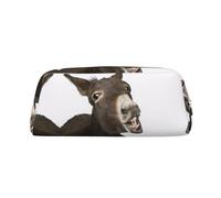 KSANNNS Funny Donkey Printed Simple Portable Stationery Bag, Light and Spacious School Office Stationery Storage Box