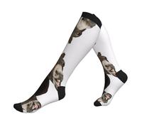 KSANNNS Funny Donkey Printed Sports Compression Socks, Soft And Breathable. Suitable For Feet In Sizes 36-44