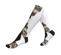 KSANNNS Funny Donkey Printed Sports Compression Socks, Soft And Breathable. Suitable For Feet In Sizes 36-44