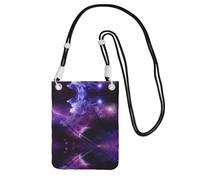 KSANNNS Galaxy Starry Space Purple Starry Compact And Lightweight Printed Messenger Bag Is Suitable For Daily Travel, Commuting And Shopping