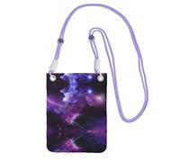 KSANNNS Galaxy Starry Space Purple Starry Compact And Lightweight Printed Messenger Bag Is Suitable For Daily Travel, Commuting And Shopping