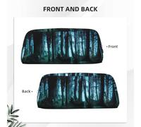 KSANNNS Ghost Hid Behind The Trees Printed Simple Portable Stationery Bag, Light and Spacious School Office Stationery Storage Box