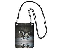 KSANNNS Horses In The Snow Compact And Lightweight Printed Messenger Bag Is Suitable For Daily Travel, Commuting And Shopping