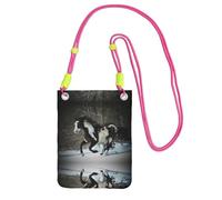 KSANNNS Horses In The Snow Compact And Lightweight Printed Messenger Bag Is Suitable For Daily Travel, Commuting And Shopping